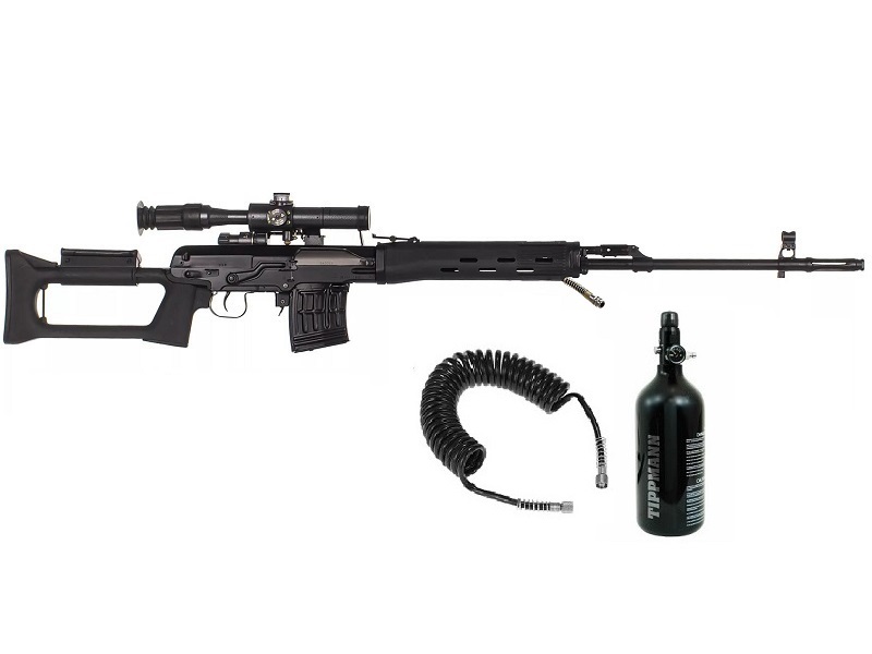 Снайперская винтовка Дегтярева с имитацией отдачи на основе ММГ СВД (ПНЕВМО) Автономная версия с баллоном